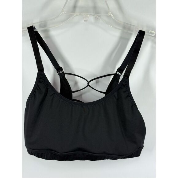 Marika Tek Open Lace Up Black Sport Bra Size Medium - Picture 1 of 6